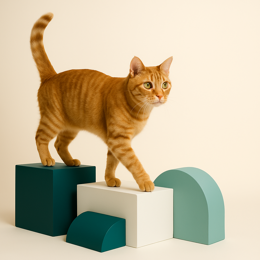 Pawfect Orange cat sitting on a objects in Pawfect colours - Pawfect Litter