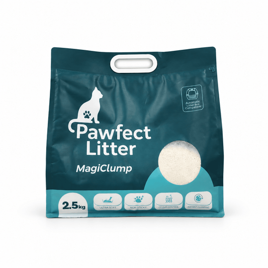 MagiClump Cassava Cat Litter 2.5kg Sample — Plant-Based, Auto Litter Box Compatible - Pawfect Litter