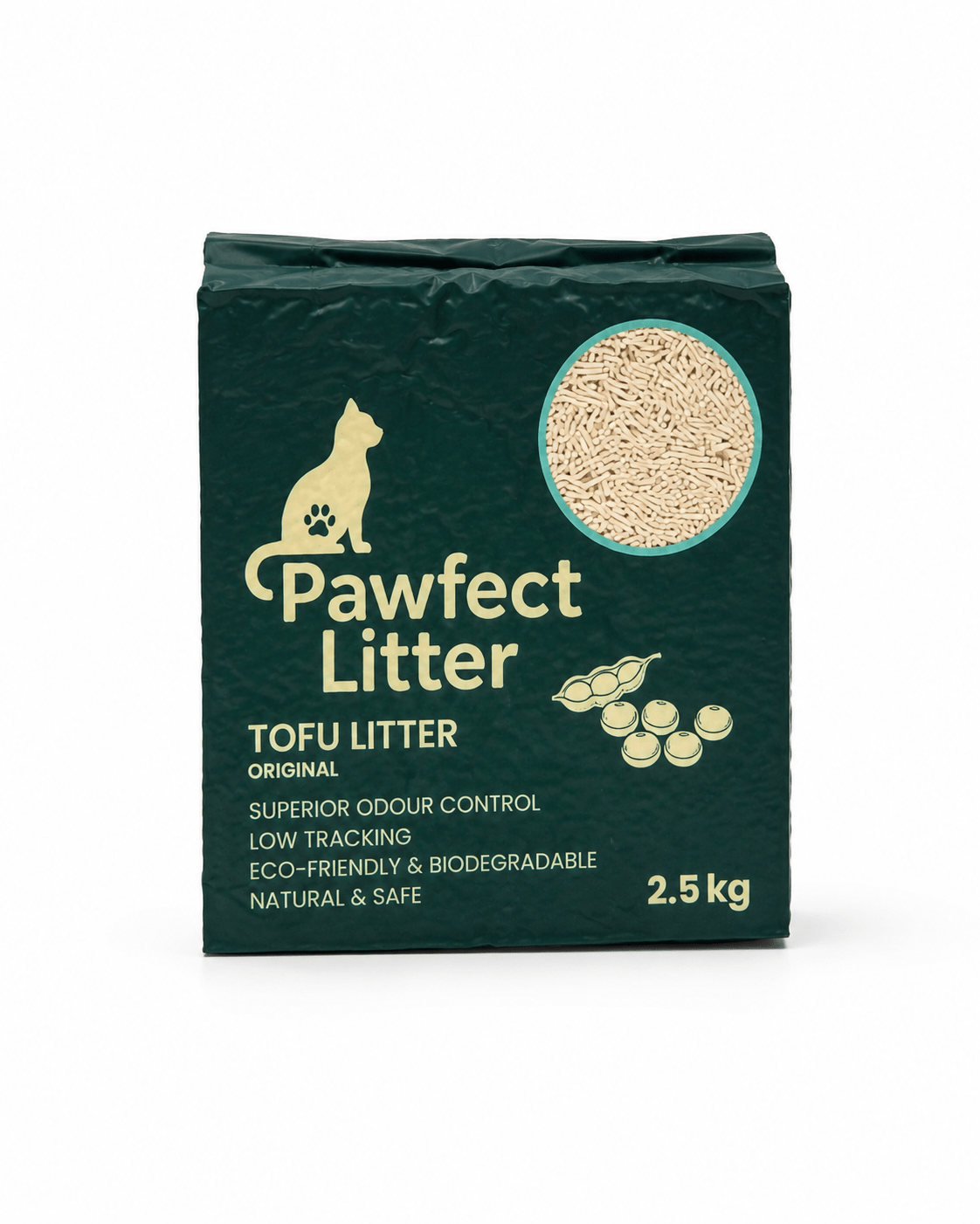 Tofu Cat Litter - 2.5 kg Sample Bag - Pawfect Litter
